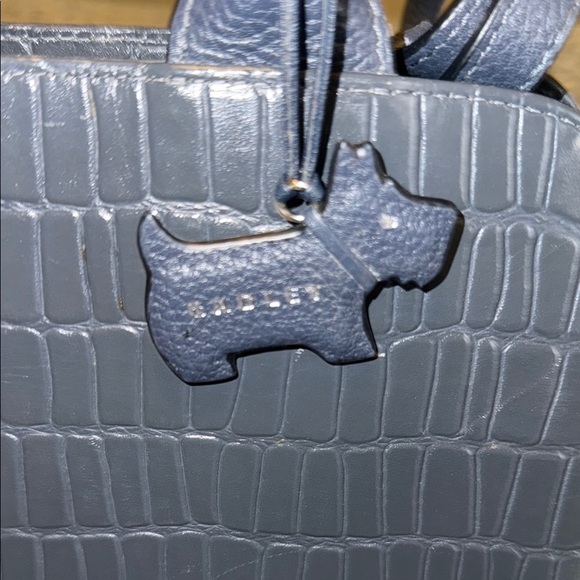 Radley London Blue Croc-Embossed Satchel - Picture 3 of 9